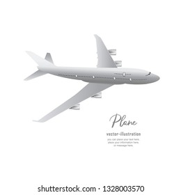 Airplanes on white background - Front view and isometric Vector