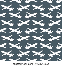 Airplanes seamless pattern. Male print. Vector stock illustration eps10. 