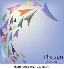 Airplanes in the sky next to the sun.