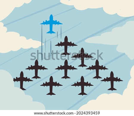 Similar – Squadron over the beach