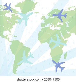 Airplanes vector background