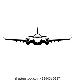 airplanes vector icon on white background, plane vector logo