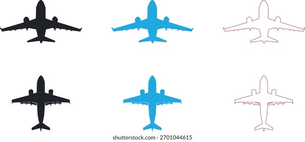 airplanes vector icon on white background, airplane vector  
