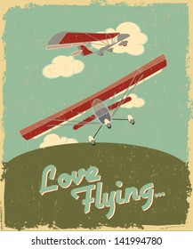 Airplanes vintage poster