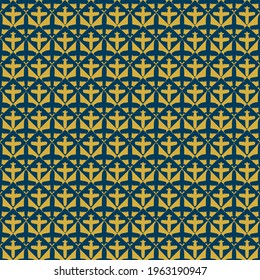 Airplant abstract Imitation gold with blue design seamless patterns. A seamless vector background. blue with Imitation gold ornament. Graphic modern pattern. Simple graphic design.