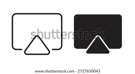Airplay icon in doodle and stroke style.