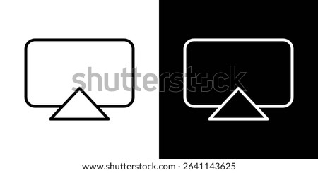 Airplay icon vector simple element illustration editable