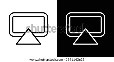 Airplay icon vector simple element illustration editable