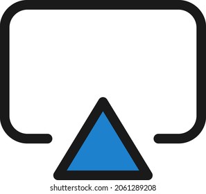 Airplay Line Filled Vector Icon Design
