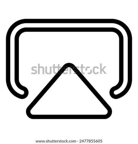 airplay line icon vector illustration isolated on white background