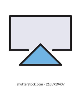 Airplay screen Isolated Vector icon which can easily modify or edit 

