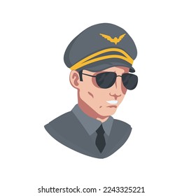 airplone pilot design over white