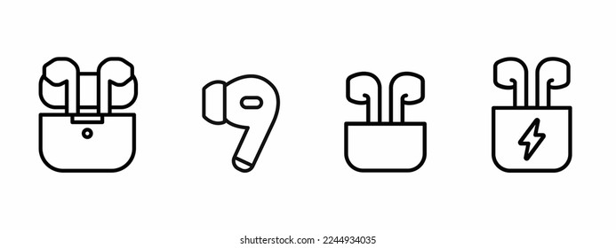 Airpod icon template. Stock vector illustration.