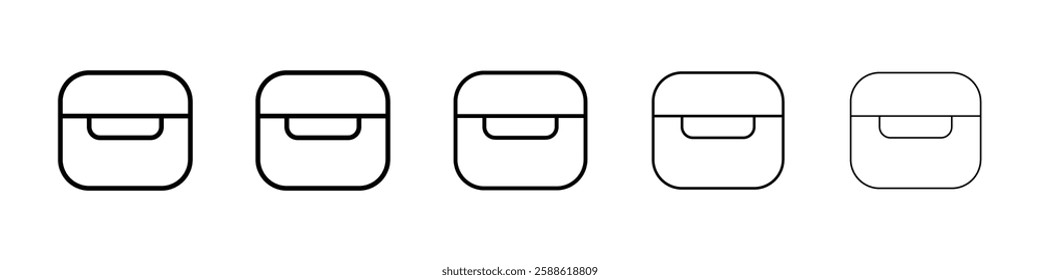 Airpods case icon Vector logo sign