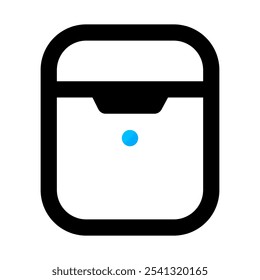 Airpods icon. airpods, music, earphones, headphones, wireless, device, communication, listen, audio, sound. Vector icon illustration