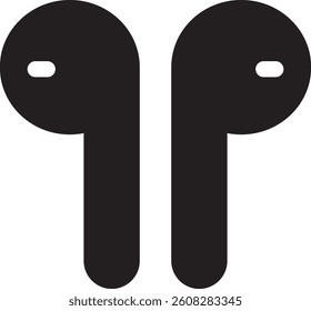 Airpods wireless headphones flat vector icon for apps and websites 