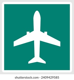 Airport ahead sign stock illustration. Vector design.