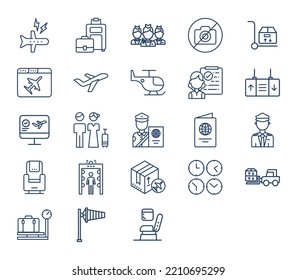 Airport and airline icon set