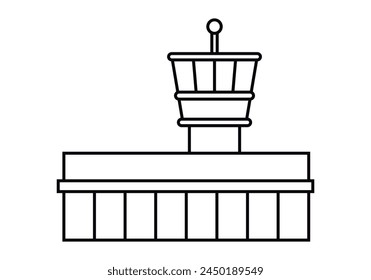 Airport and airlines black icon