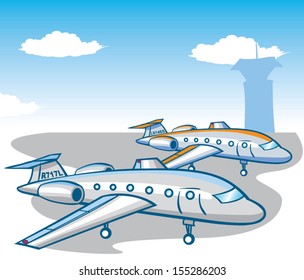 Airport airplanes