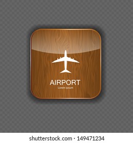 Airport application icons vector 