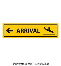 Airport Arrival Sign Vector Design Isolated Stock Vector (Royalty Free ...