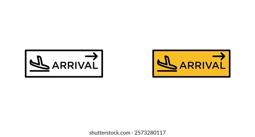 Airport arrival signs vector graphic pack