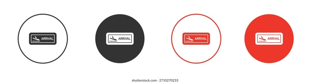 Airport arrival signs. web vector design