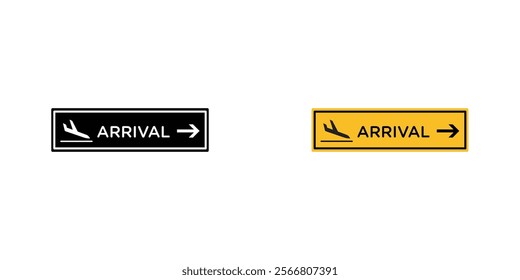 Airport arrival signssign vector pack for apps and web UI designs