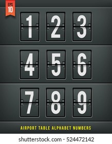 Airport arrival table alphabet. Vector illlustration.