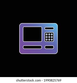 Icono de vector de gradiente azul del ATM del aeropuerto
