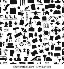 Airport background, seamless pattern for your design