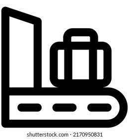 Airport bag checks at a conveyor belt system