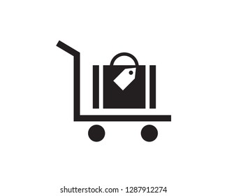 airport bag vector icon