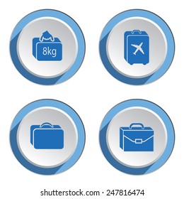 Airport Baggage 4 Icon Set Hand Stock Vector (Royalty Free) 247816474