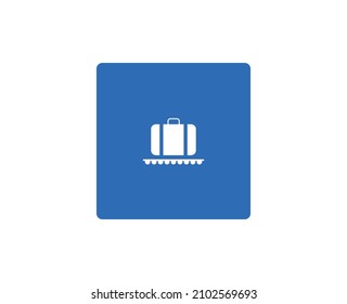 Airport Baggage Claim vector flat icon. Isolated Baggage Claim emoji illustration symbol