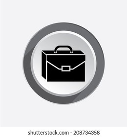 Airport baggage icon.  Traveling luggage info symbol.  Brief-case. Vector isolated