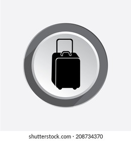 Airport baggage icon.  Traveling luggage info symbol. Vector isolated