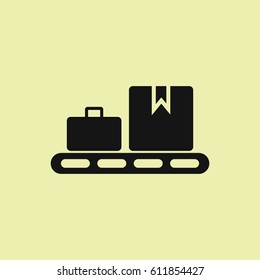 airport baggage icon vector