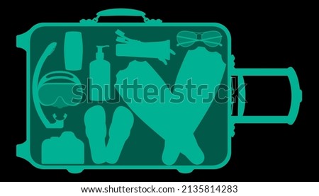airport baggage scanner vector illustration isolated on white background