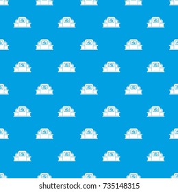 Airport baggage security scanner pattern repeat seamless in blue color for any design. Vector geometric illustration