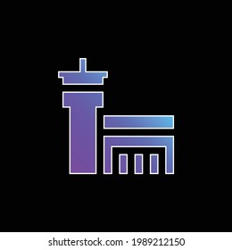 Airport blue gradient vector icon