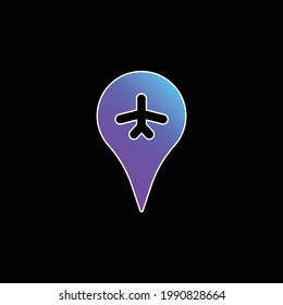 Airport blue gradient vector icon