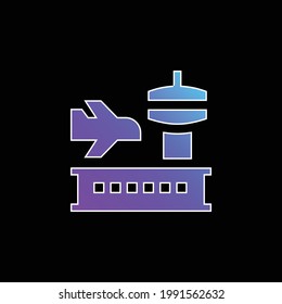 Airport blue gradient vector icon