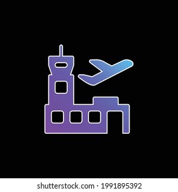 Airport blue gradient vector icon