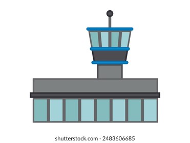 Edificio del aeropuerto con torre de control