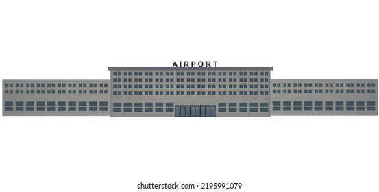 Airport building terminal. vector illustration