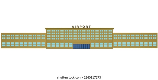 Airport building terminal. vector illustration