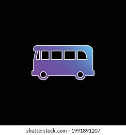 Icono de vector de gradiente azul del bus de aeropuerto