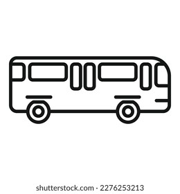 Airport bus icon outline vector. Ground support. Cargo aviation